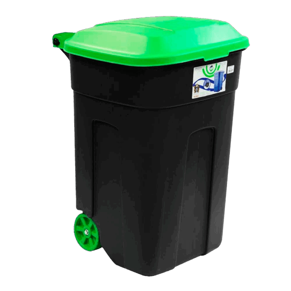 Contenedor con Tapa y Ruedas 135 lt