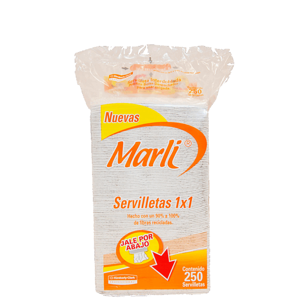 Paquete Servilleta Marli 1x1 con 250